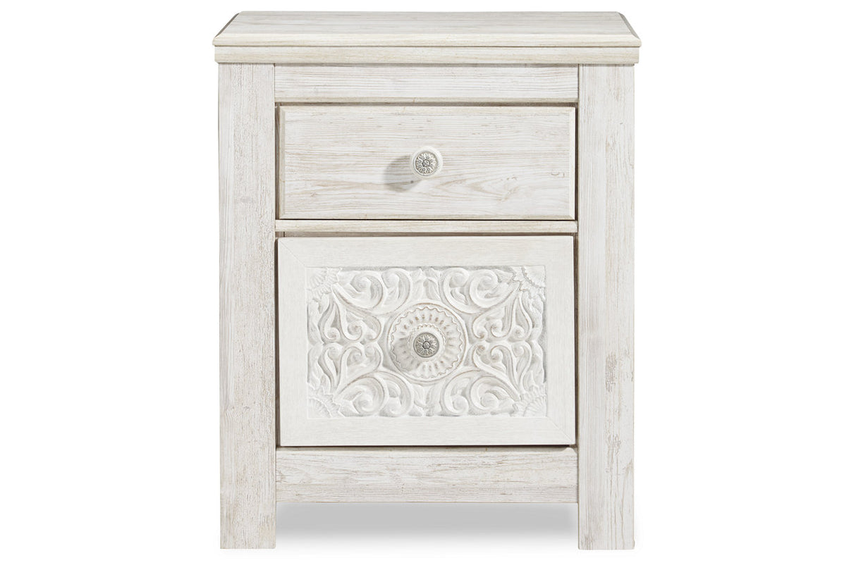 Paxberry Whitewash Nightstand from Ashley - Luna Furniture
