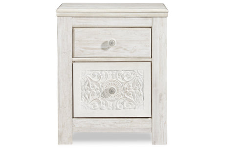 Paxberry Whitewash Nightstand from Ashley - Luna Furniture