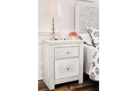 Paxberry Whitewash Nightstand from Ashley - Luna Furniture