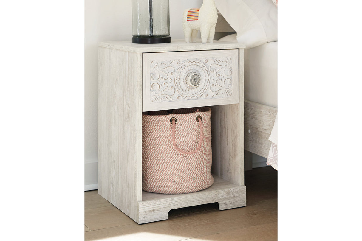 Paxberry Whitewash Nightstand from Ashley - Luna Furniture