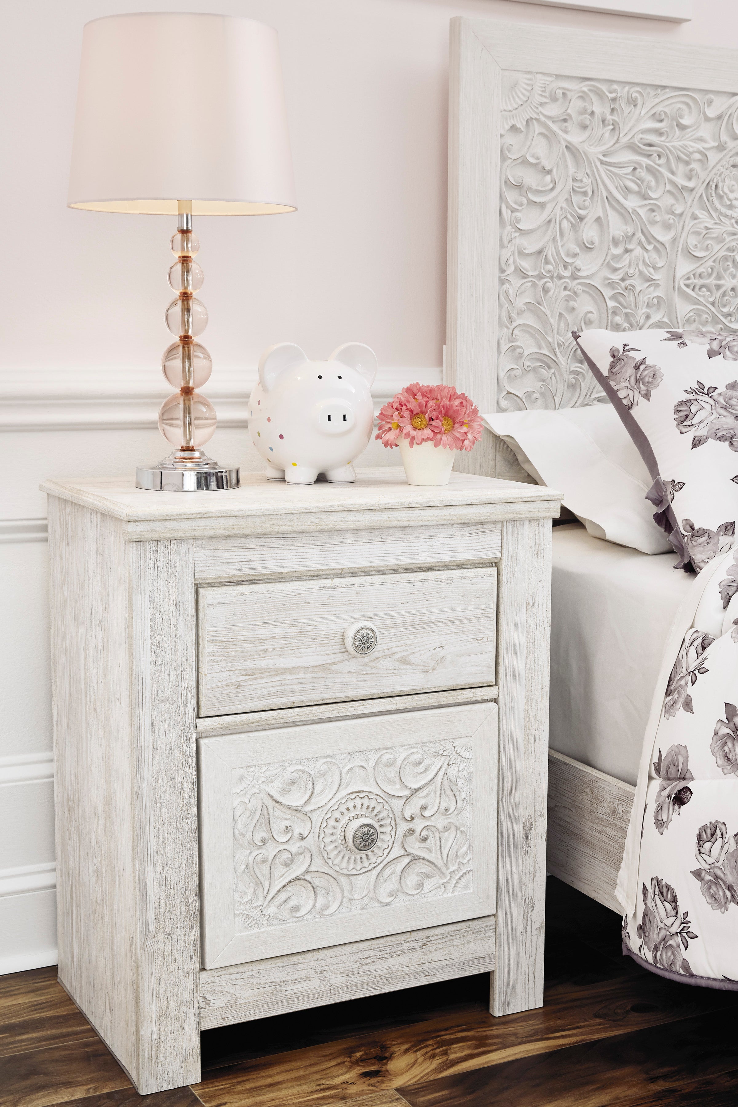 Paxberry Whitewash Panel Bedroom Set - Luna Furniture