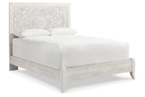 Paxberry Whitewash Queen Panel Bed from Ashley - Luna Furniture