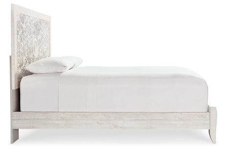 Paxberry Whitewash Queen Panel Bed from Ashley - Luna Furniture