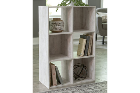 Paxberry Whitewash Six Cube Organizer from Ashley - Luna Furniture