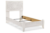 Paxberry Whitewash Twin Panel Bed from Ashley - Luna Furniture