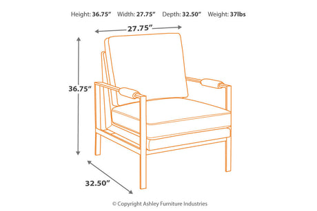 Peacemaker Brown Accent Chair from Ashley - Luna Furniture