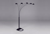 Peacock Arc Black 82" Floor Lamp from Crown Mark - Luna Furniture