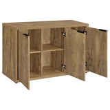 Pepita Mango Brown 3-Door Engineered Wood Accent Cabinet with Adjustable Shelves from Coaster - Luna Furniture