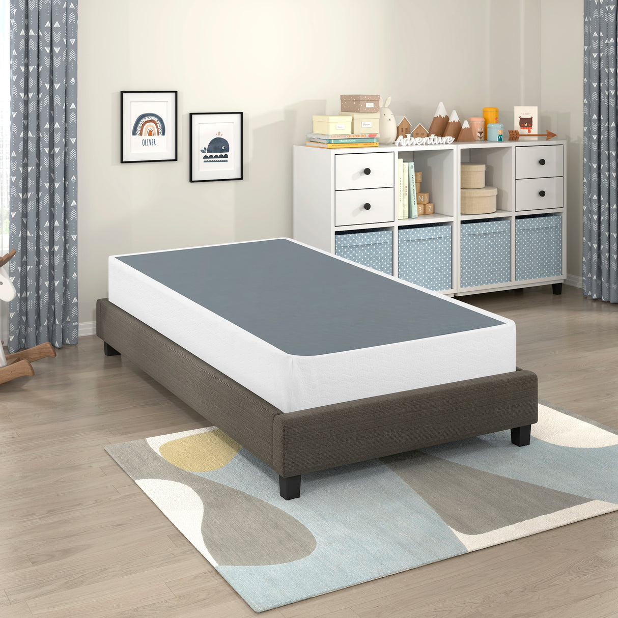 Perrin White Twin Mattress Foundation from Homelegance - Luna Furniture