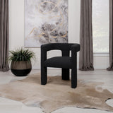 Petra Black Boucle Upholstered Accent Side Chair from Coaster - Luna Furniture