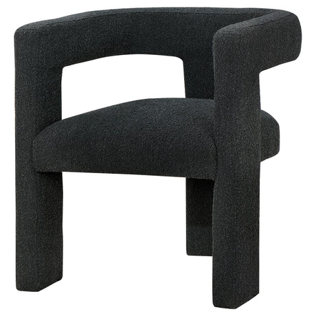 Petra Black Boucle Upholstered Accent Side Chair from Coaster - Luna Furniture