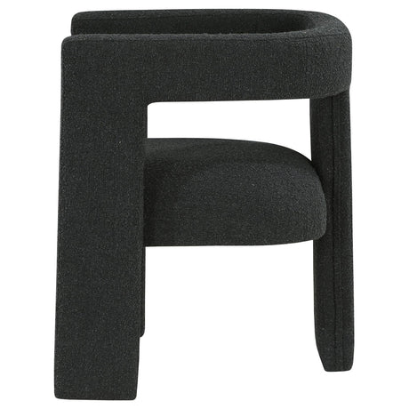Petra Black Boucle Upholstered Accent Side Chair from Coaster - Luna Furniture