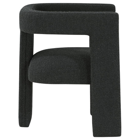 Petra Black Boucle Upholstered Accent Side Chair from Coaster - Luna Furniture