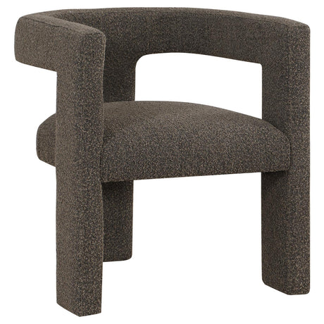 Petra Chocolate Brown Boucle Upholstered Accent Side Chair from Coaster - Luna Furniture