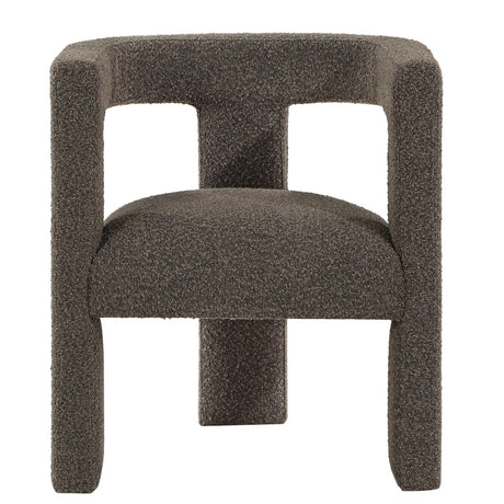 Petra Chocolate Brown Boucle Upholstered Accent Side Chair from Coaster - Luna Furniture