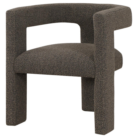 Petra Chocolate Brown Boucle Upholstered Accent Side Chair from Coaster - Luna Furniture