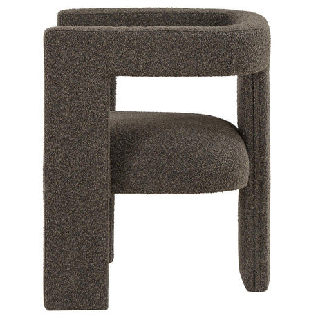 Petra Chocolate Brown Boucle Upholstered Accent Side Chair from Coaster - Luna Furniture