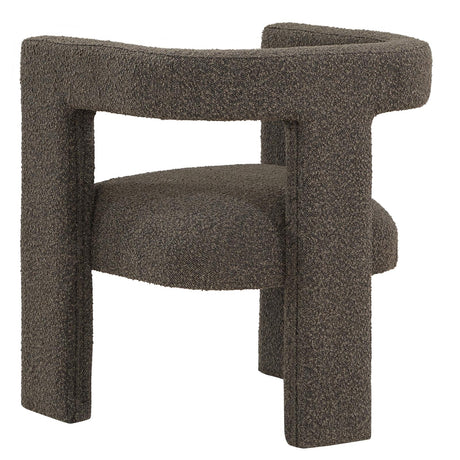 Petra Chocolate Brown Boucle Upholstered Accent Side Chair from Coaster - Luna Furniture