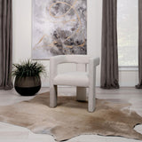 Petra White Boucle Upholstered Accent Side Chair from Coaster - Luna Furniture