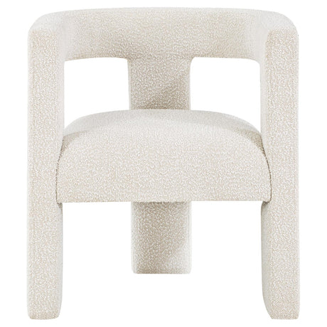 Petra White Boucle Upholstered Accent Side Chair from Coaster - Luna Furniture