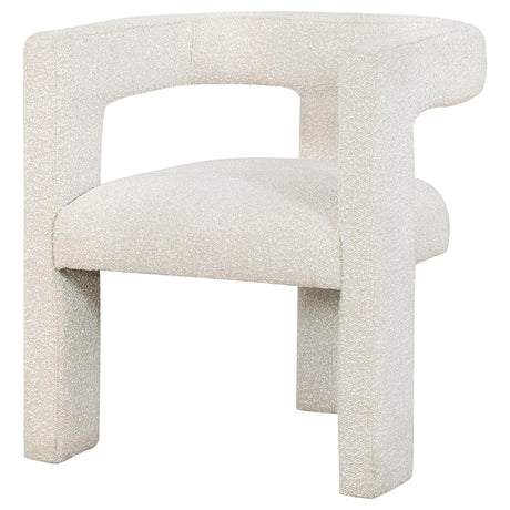 Petra White Boucle Upholstered Accent Side Chair from Coaster - Luna Furniture