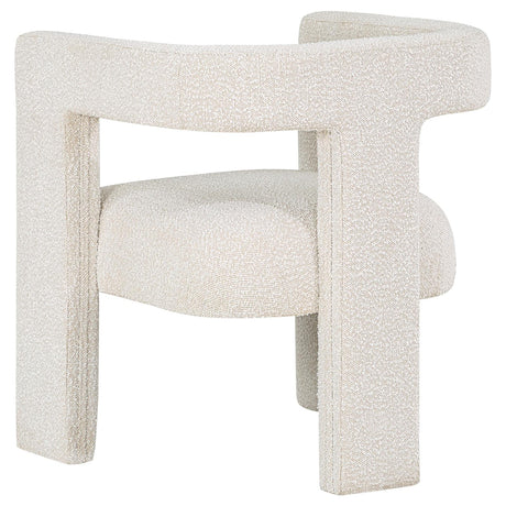 Petra White Boucle Upholstered Accent Side Chair from Coaster - Luna Furniture