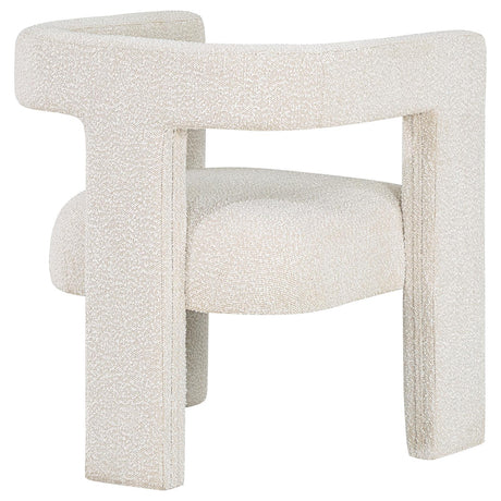 Petra White Boucle Upholstered Accent Side Chair from Coaster - Luna Furniture