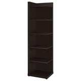 Pinckard Cappuccino 6-Tier Corner Bookcase from Coaster - Luna Furniture