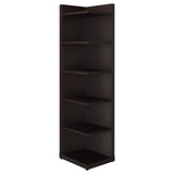 Pinckard Cappuccino 6-Tier Corner Bookcase from Coaster - Luna Furniture