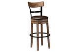 Pinnadel Light Brown Bar Height Barstool from Ashley - Luna Furniture