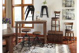 Pinnadel Light Brown Bar Height Barstool from Ashley - Luna Furniture