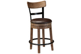 Pinnadel Light Brown Counter Height Barstool from Ashley Furniture - Luna Furniture