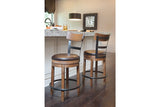 Pinnadel Light Brown Counter Height Barstool from Ashley Furniture - Luna Furniture