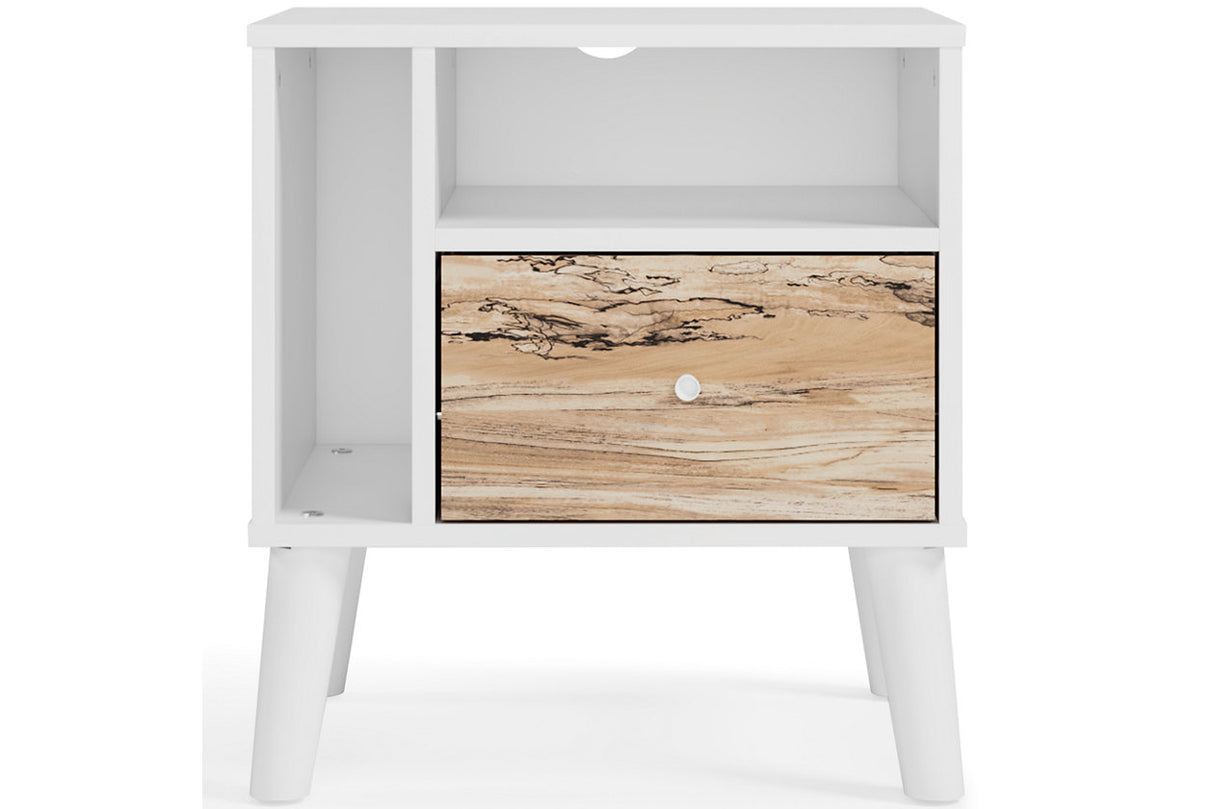 Piperton Two-tone Brown/White Nightstand from Ashley - Luna Furniture
