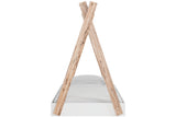 Piperton Two-tone Brown/White Twin Tent Bed from Ashley - Luna Furniture