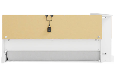 Piperton White Full Bookcase Corner Storage Bed from Ashley - Luna Furniture