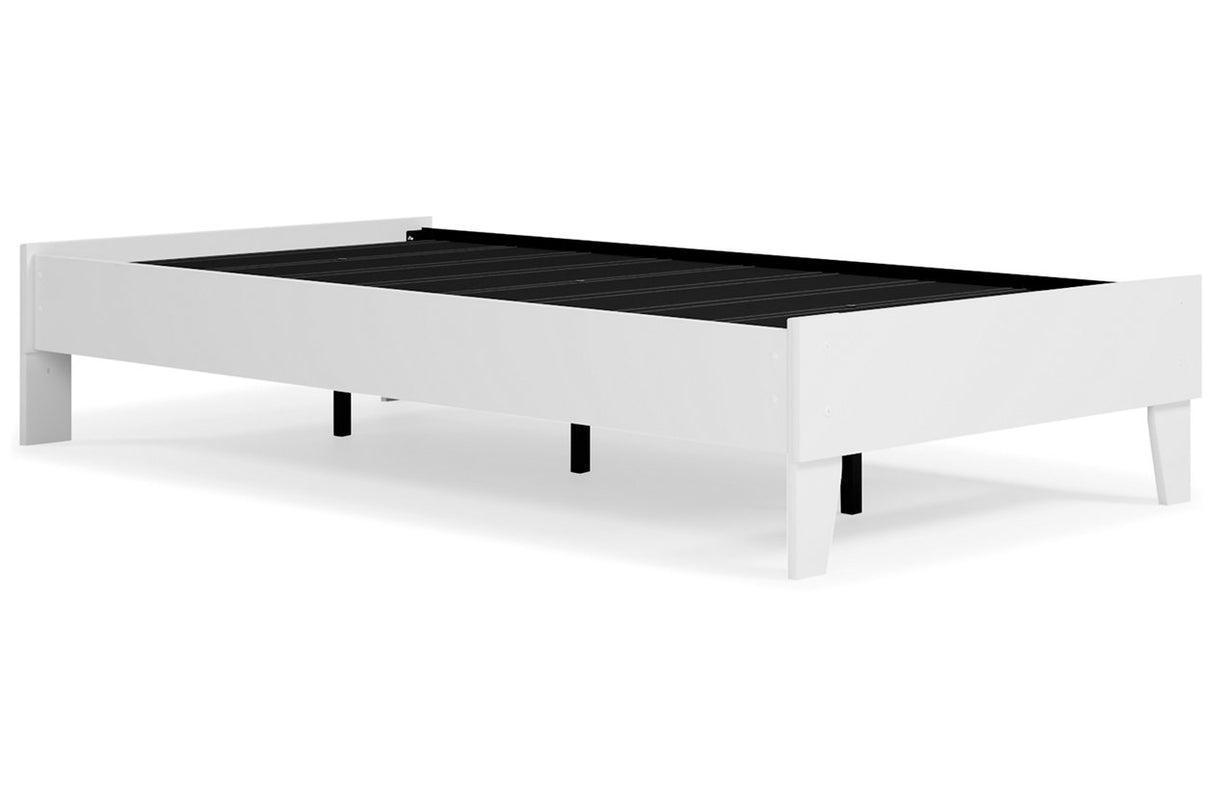 Piperton White Twin Platform Base Bed from Ashley - Luna Furniture