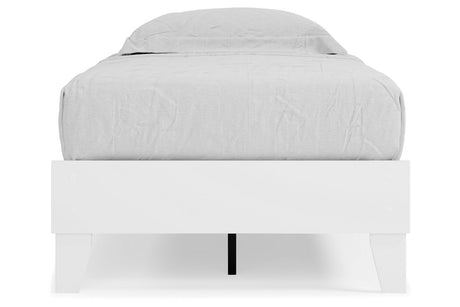 Piperton White Twin Platform Base Bed from Ashley Furniture - Luna Furniture