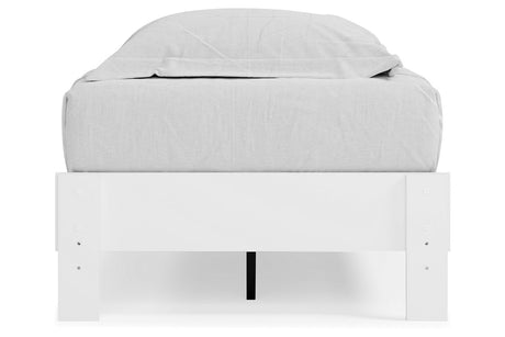 Piperton White Twin Platform Base Bed from Ashley Furniture - Luna Furniture