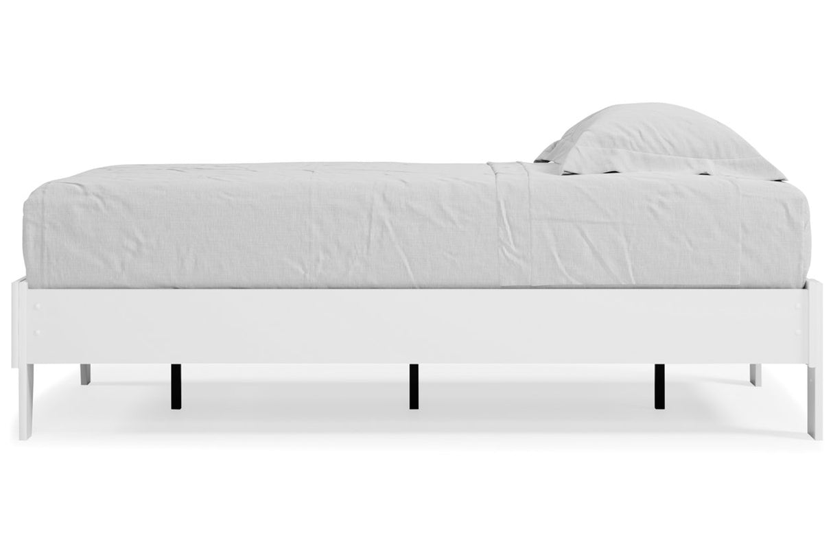 Piperton White Twin Platform Base Bed from Ashley - Luna Furniture