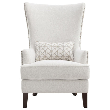 Pippin Latte Upholstered Wingback Accent Chair from Coaster - Luna Furniture