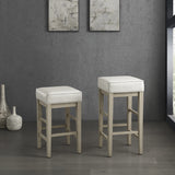 Pittsville White/Espresso Counter Height Stool, Set of 2 from Homelegance - Luna Furniture