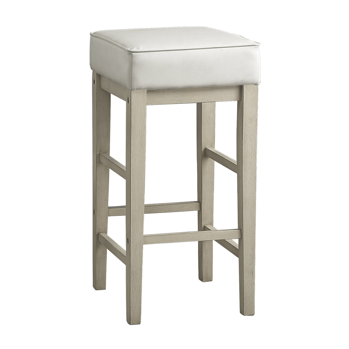 Pittsville White/Espresso Pub Height Stool, Set of 2 from Homelegance - Luna Furniture