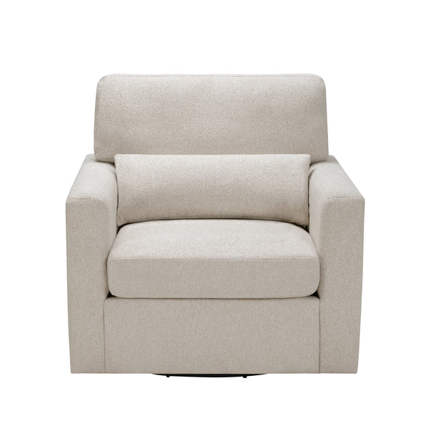 Pompano Beige Boucle Swivel Chair