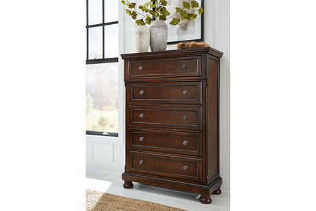 Porter Rustic Brown Chest of Drawers from Ashley - Luna Furniture