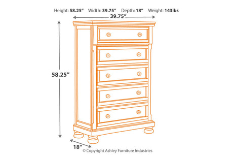 Porter Rustic Brown Chest of Drawers from Ashley - Luna Furniture