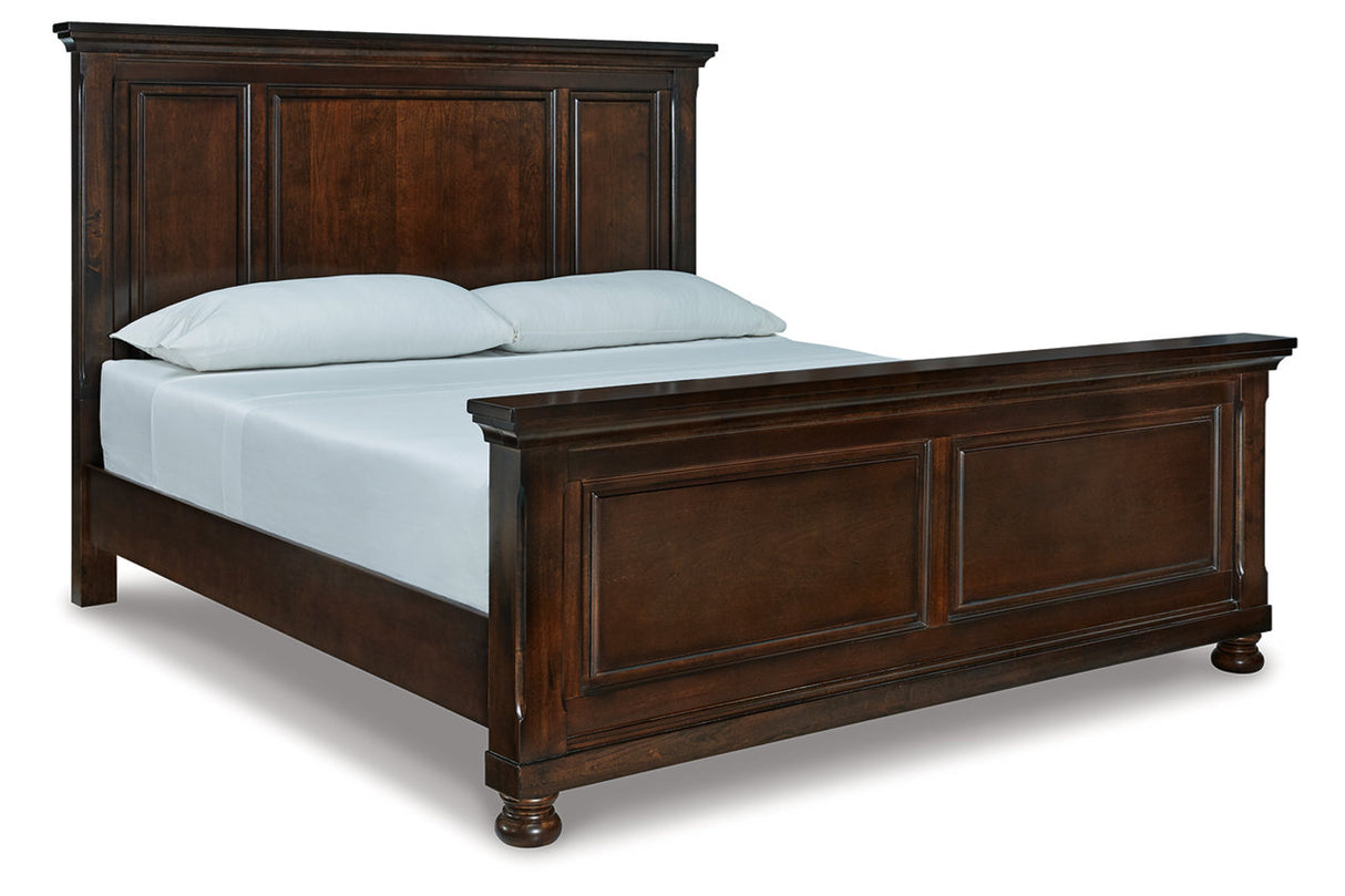 Porter Rustic Brown King Panel Bed from Ashley - Luna Furniture