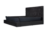 Prague Black Velvet Queen Upholstered Storage Platform Bed from Homelegance - Luna Furniture