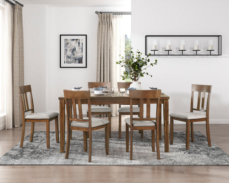 Prineville Cherry 7-Piece Pack Dinette Set from Homelegance - Luna Furniture