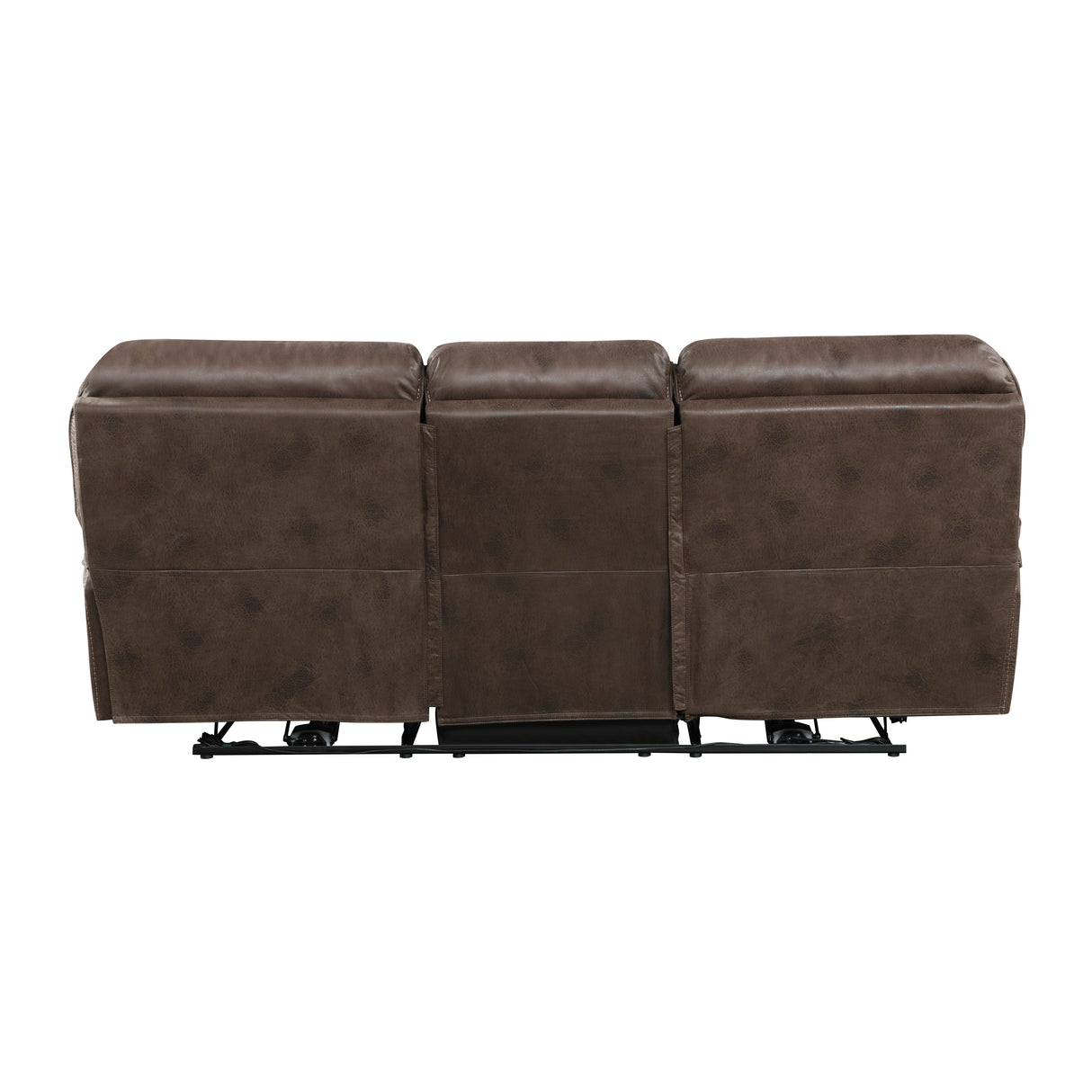 Proctor Brown Microfiber Power Double Reclining Sofa from Homelegance - Luna Furniture